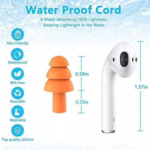 5 Pares de Tapones para Dormir de Silicona, Tapones Suaves y Reutilizables para Cancelar Ruido, Tapones Pequeños para Viajar con Estuche (Rosa, - imagen 2
