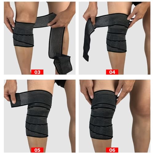 Faja de Compresión Elástica Extra Larga VBQFDPH para Rodillas, Soporte para Fasciitis Plantar, Dolor Articular, Deportes y Ejercicio - imagen 3