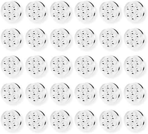 30 Piezas de Pantallas de Vidrio Borosilicato para Pipas y Cuencos, Filtros de Vidrio con 7 Agujeros en Panal, 8mm - imagen 1