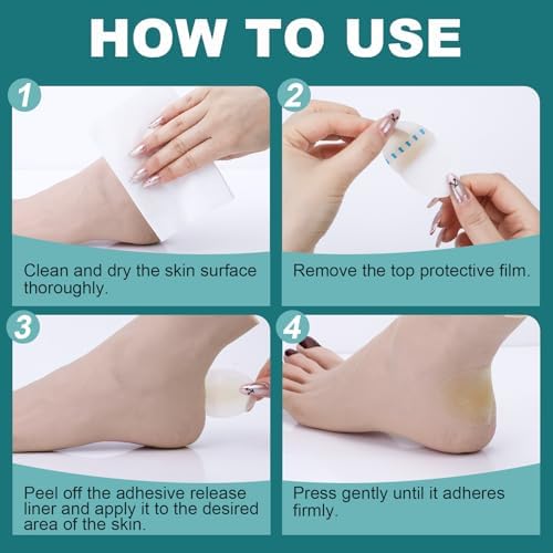 30 Piezas de Apósitos Hidrocoloides para Ampollas - Almohadillas Impermeables para Pies, Talones y Dedos - Prevención y Recuperación, Esenciales para - imagen 7