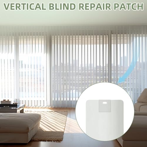 Kit de 60 Piezas para Reparar Persianas Verticales ZNBSIXP, Parches Adhesivos Transparentes de PVC, Reemplazo de Lamas, Fácil Reparación DIY Sin - imagen 6