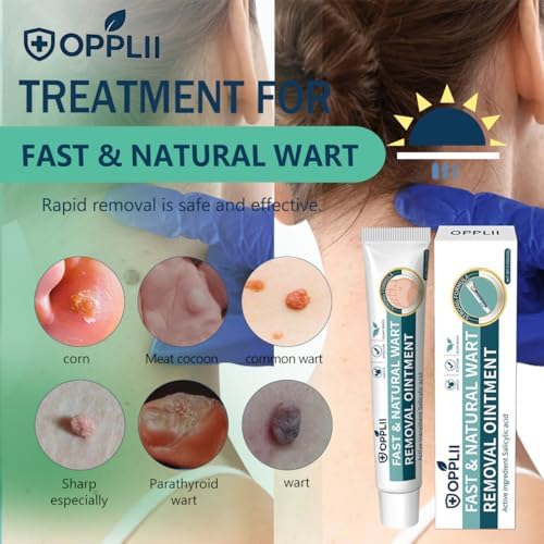 Ungüento para eliminar verrugas opplii con 17% de ácido salicílico – Crema de fuerza extra para verrugas plantares, comunes y planas en manos y pies - imagen 2
