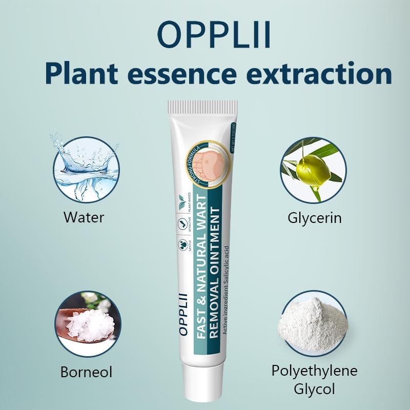 Ungüento para eliminar verrugas opplii con 17% de ácido salicílico – Crema de fuerza extra para verrugas plantares, comunes y planas en manos y pies - imagen 3
