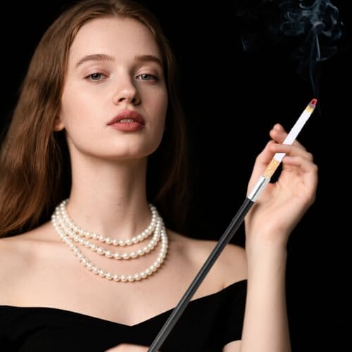 Goktvai 2 Sujetadores de Cigarrillos Largos y 4 Cigarrillos Falsos, Accesorios de Disfraz de los Años 20 para Mujeres Flapper, Prop de Foto - imagen 5
