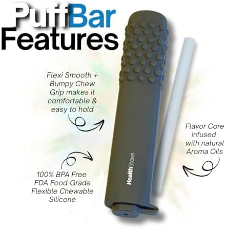 Herramientas para Dejar de Fumar Fresh Air Puffer – Inhalador Masticable con Aroma a Menta, Ayuda Oral para Dejar de Fumar y Inhalador Saborizado - imagen 3