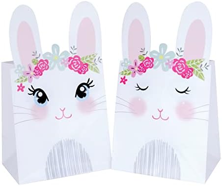 Paquete de 20 Bolsas de Regalo de Conejito de Pascua WEEPA - Bolsas de Papel para Dulces y Fiestas de Cumpleaños - imagen 1