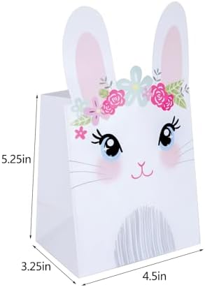 Paquete de 20 Bolsas de Regalo de Conejito de Pascua WEEPA - Bolsas de Papel para Dulces y Fiestas de Cumpleaños - imagen 2