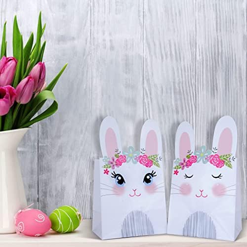 Paquete de 20 Bolsas de Regalo de Conejito de Pascua WEEPA - Bolsas de Papel para Dulces y Fiestas de Cumpleaños - imagen 6