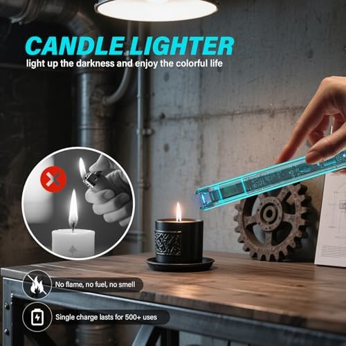 Encendedores Eléctricos KTEBO® 2 Piezas - Ligeros de Plasma Recargables USB de 7.4 Pulgadas, a Prueba de Viento para Velas Aromáticas, Parrilla y - imagen 5