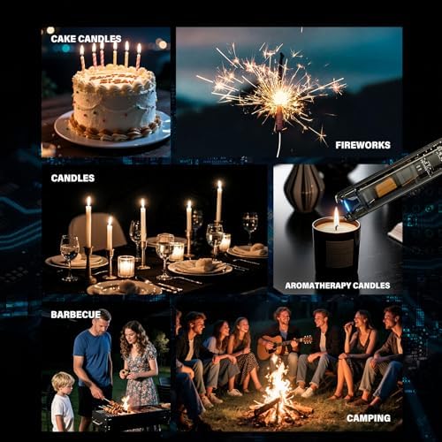 Encendedores Eléctricos KTEBO® 2 Piezas - Ligeros de Plasma Recargables USB de 7.4 Pulgadas, a Prueba de Viento para Velas Aromáticas, Parrilla y - imagen 6