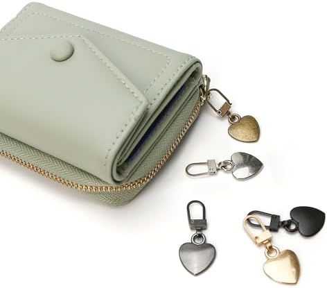 20 Piezas de Tiradores de Cremallera Multicolor en Forma de Corazón, Repuestos de Metal Decorativos para Maletas, Bolsos, Mochilas y Ropa - imagen 4