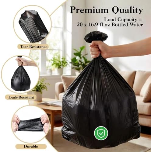 Bolsas de Basura IUI de 4 Galones, 100 Piezas, 17.7 x 19.6 - Resistentes y Sin Olor para Baño, Cocina y Oficina - 15 Litros - imagen 6
