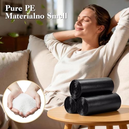 Bolsas de Basura IUI de 4 Galones, 100 Piezas, 17.7 x 19.6 - Resistentes y Sin Olor para Baño, Cocina y Oficina - 15 Litros - imagen 8