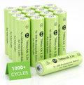 Baterías Recargables AA JinniuX de 16 Piezas Ni-Mh 1.2V 700mAh para Luces Solares de Jardín y Paisajismo - imagen 1