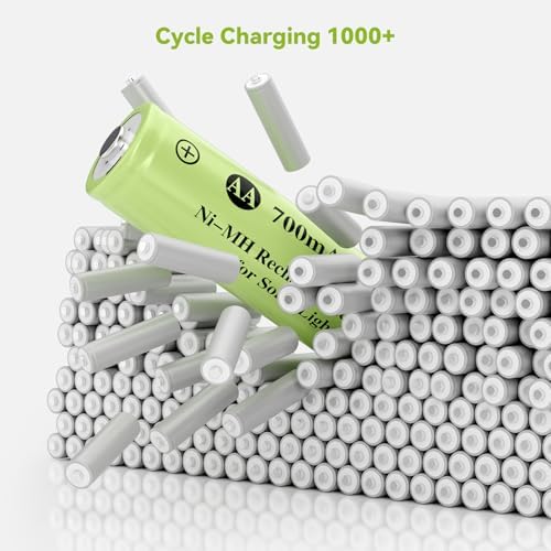 Baterías Recargables AA JinniuX de 16 Piezas Ni-Mh 1.2V 700mAh para Luces Solares de Jardín y Paisajismo - imagen 4
