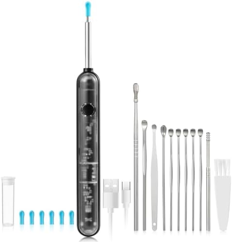 Herramienta de Remoción de Cerumen FoxSync 5MP con Cámara HD 2560x1920 – Incluye Set de 11 Puntas para Oídos, 7 Puntas de Silicón, Batería de 280mAh - imagen 1
