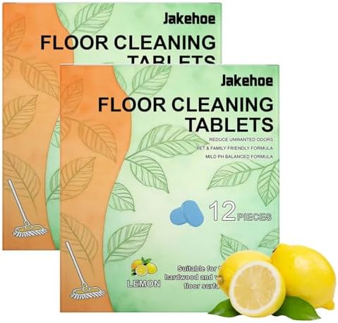 Tabletas Limpiadoras para Piso (2 Paquetes), Solución de Limpieza Premezclada, Aroma a Limón Fresco, Compatible con Robots y Aspiradoras - imagen 1