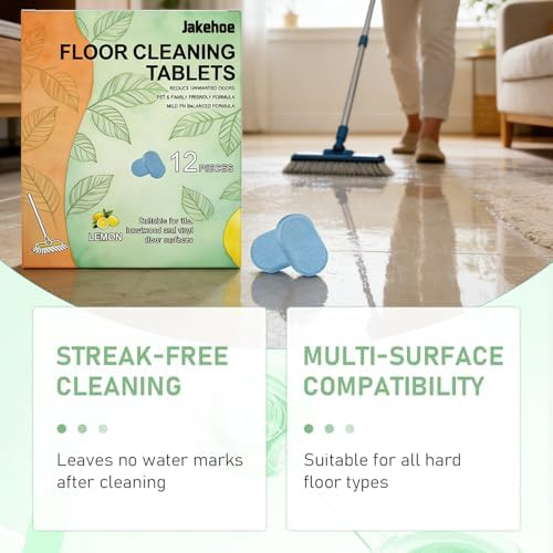 Tabletas Limpiadoras para Piso (2 Paquetes), Solución de Limpieza Premezclada, Aroma a Limón Fresco, Compatible con Robots y Aspiradoras - imagen 3