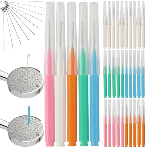 Cepillo Limpiador para Regadera con Agujeros Pequeños, Herramienta Multifuncional Anti-taponamiento con Cajas de Almacenamiento, 30 Piezas para Baño - imagen 1