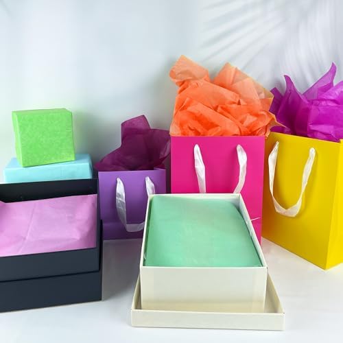 400 Hojas de Papel de Seda Colorido 12 x 8.4 - Paquete a Granel para Regalos y Manualidades - imagen 3