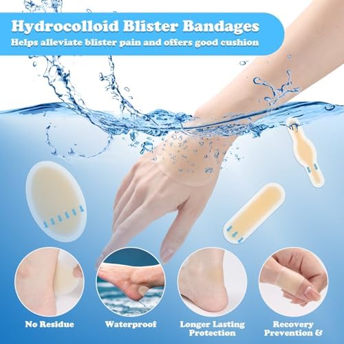 60 Pzs de Vendajes Hidrocoloides para Ampollas, Almohadillas de Gel Impermeables para Pies, Dedos, Talones y Manos, Parches para Prevención de - imagen 2