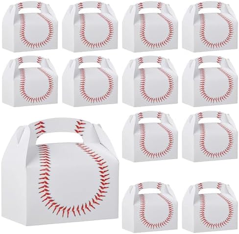 Cajas de Sorpresas de Béisbol Bedwina para Fiestas - (Paquete de 12) Cajas de Snacks para Favors y Regalos de Cumpleaños Temáticos para Niños - imagen 1