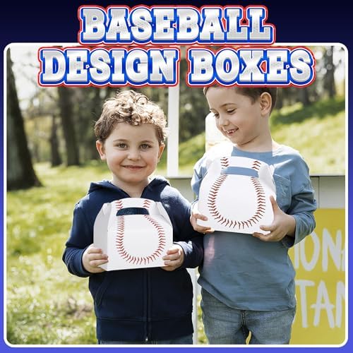 Cajas de Sorpresas de Béisbol Bedwina para Fiestas - (Paquete de 12) Cajas de Snacks para Favors y Regalos de Cumpleaños Temáticos para Niños - imagen 2