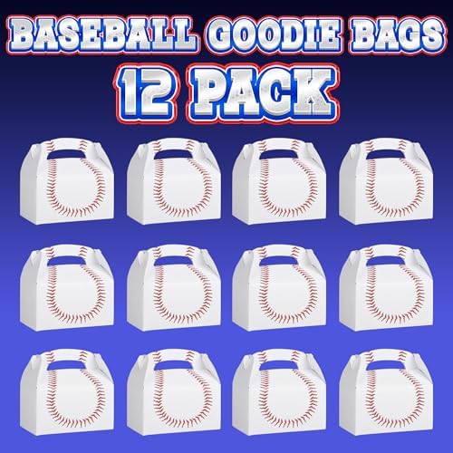 Cajas de Sorpresas de Béisbol Bedwina para Fiestas - (Paquete de 12) Cajas de Snacks para Favors y Regalos de Cumpleaños Temáticos para Niños - imagen 7