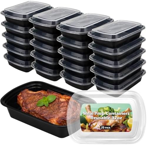 Contenedores KETWOD con tapa, a prueba de fugas, para almacenamiento de alimentos, aptos para microondas/congelador/lavavajillas, 2.4 lb, - imagen 1