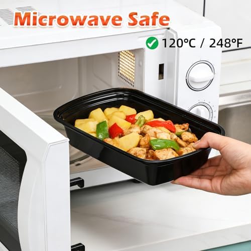 Contenedores KETWOD con tapa, a prueba de fugas, para almacenamiento de alimentos, aptos para microondas/congelador/lavavajillas, 2.4 lb, - imagen 5