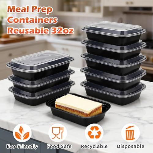 Contenedores KETWOD con tapa, a prueba de fugas, para almacenamiento de alimentos, aptos para microondas/congelador/lavavajillas, 2.4 lb, - imagen 7