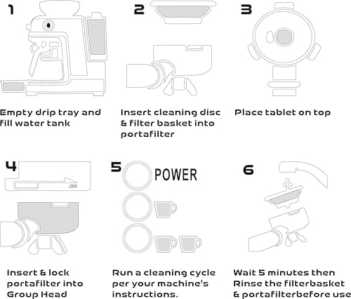 Tabletas de Limpieza para Espresso Breville, Jura, Miele, Philips, Bosch, Ninja y Luxe - 10 Tabs para Remover Aceite de Café - imagen 2