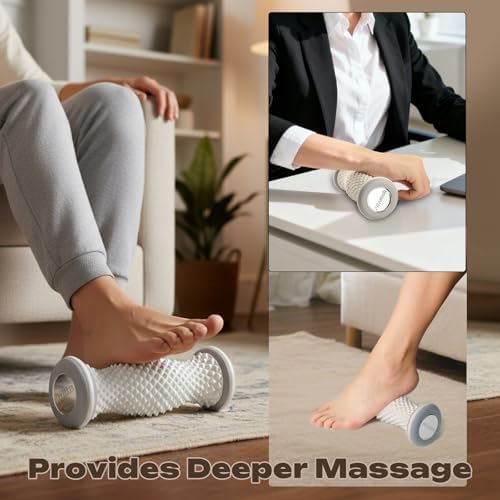 Rodillo Masajeador FREATECH con 459 Puntos de Masaje Espinosos, Material PP Duradero, Alivio para Fascitis Plantar, Masaje Profundo para Dolor de - imagen 6