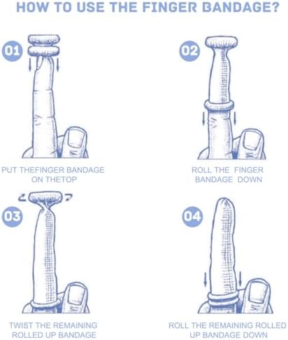 Venda de 30 Piezas de Vendajes Tubulares para Dedos, Cots Transpirables para Cuidado de Heridas, Vendajes Elásticos para Esguinces y Protección en - imagen 4