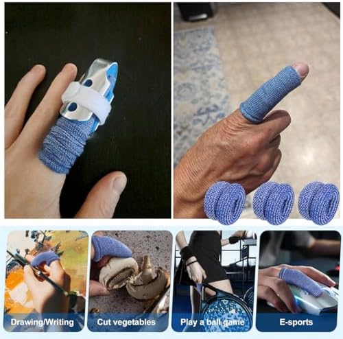Venda de 30 Piezas de Vendajes Tubulares para Dedos, Cots Transpirables para Cuidado de Heridas, Vendajes Elásticos para Esguinces y Protección en - imagen 7
