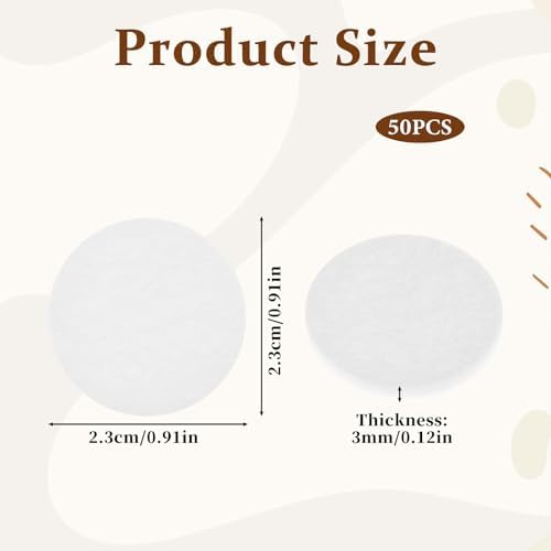 Almohadillas de Recarga para Difusor, 50 Pzs, Redondas de 1 Pulgada, Microfibra, Filtros de Aire Sin Fragancia para Humidificador y Purificador de - imagen 2