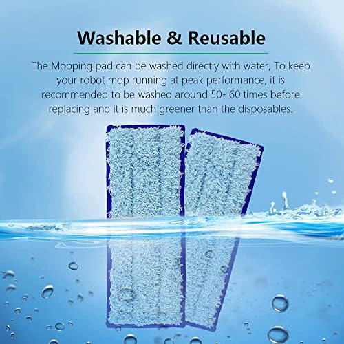Paquete de 6 almohadillas de mopa húmeda reutilizables y lavables Neutop, compatibles con iRobot Braava Jet 240, 241, 244, 245, 250, color azul. - imagen 4