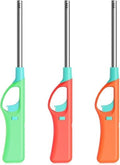 Encendedores de butano recargables, encendedores largos multipropósito para BBQ, pack de 3 (sin combustible de butano incluido) - imagen 1