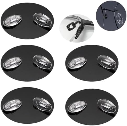 Almohadillas para nariz de gafas, 5 pares ovaladas, repuesto antideslizante para gafas y lentes de sol - imagen 1
