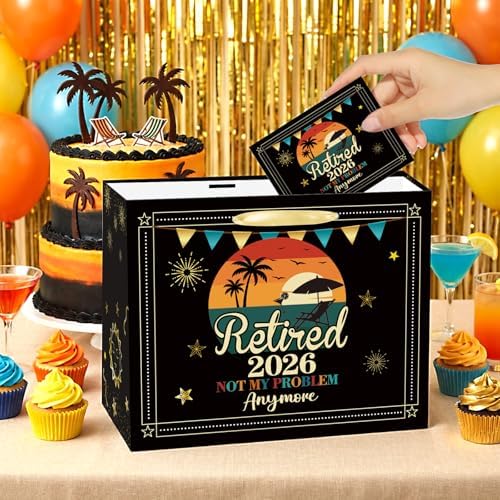 Bolsa de Regalo de Retiro Vintage TagreSpike 2026 para Hombres y Mujeres, Papel de Regalo con Tarjeta y Papel de Seda, Regalos Divertidos para - imagen 2