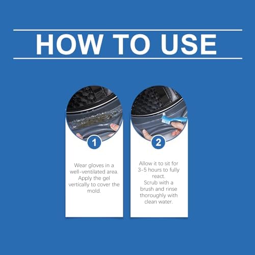 Gel Limpiador de Manchas para Hogar, Limpiador de Lavadora, Gel Multiusos con Cepillo para Lavadora, Refrigerador, Ducha, Fregaderos, Paredes, - imagen 7