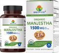 Brieofood Manjistha Orgánico 1500mg, 45 Porciones, Vegetariano, Sin Gluten, 90 Tabletas Vegetarianas - imagen 1