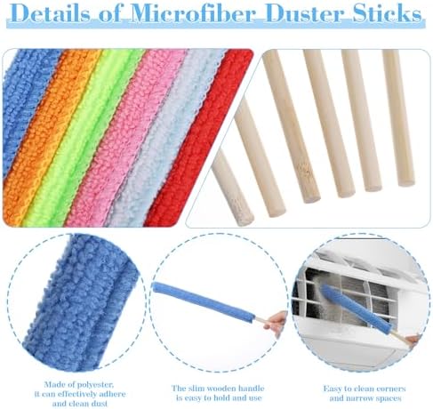 Juego de 6 Piezas de Cepillos Limpiadores de Microfibra para Ventiladores y Ranuras, Kit de Limpieza para Mini Split y Ventilación de Autos - imagen 3