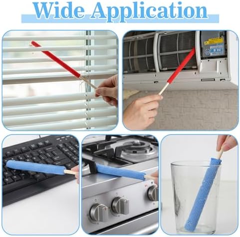 Juego de 6 Piezas de Cepillos Limpiadores de Microfibra para Ventiladores y Ranuras, Kit de Limpieza para Mini Split y Ventilación de Autos - imagen 5
