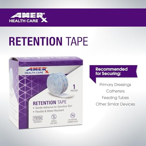 Cinta de Retención AMERX - Apósito Adhesivo Suave para Asegurar Vendajes Primarios, Catéteres y Tubos de Alimentación - imagen 4