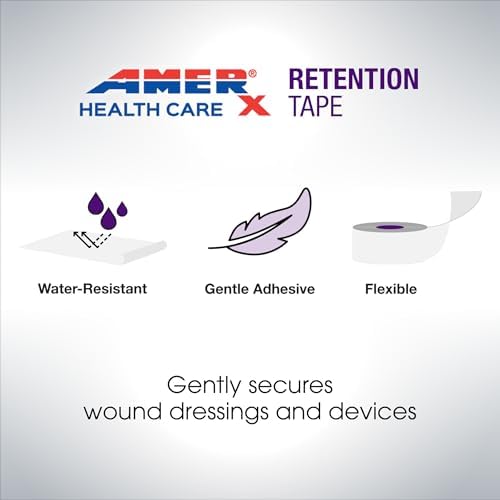 Cinta de Retención AMERX - Apósito Adhesivo Suave para Asegurar Vendajes Primarios, Catéteres y Tubos de Alimentación - imagen 5