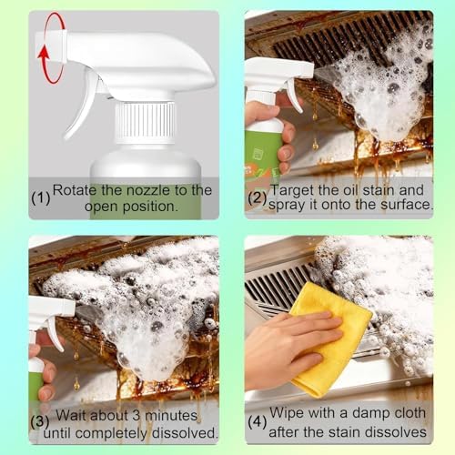 Limpiador en Spray Clèanse para Hogar, Desengrasante Multiusos para Horno, Estufa, Campana y Encimeras, Fórmula Suave para Limpieza Diaria, 500 ml - imagen 7