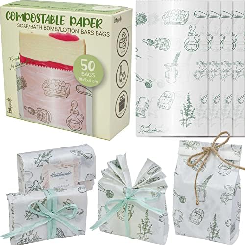 Bolsas de Papel Hepgodin para Jabón - Paquete de 50, Ideal para Jabones, Bombas de Baño, Regalos, Manualidades y Aromaterapia - imagen 1