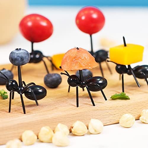 GXXMEI 36 Piezas de Tenedores de Frutas y Postres con Forma de Hormiga, Reutilizables para Snacks, Pasteles y Fiestas como Baby Shower, Bodas y - imagen 5