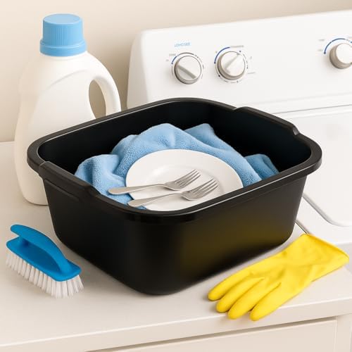 KAYAM360 Tazón de Plástico de 18 Cuartos, Cubeta Multiusos Negra para Cocina, Lavado y Tareas de Limpieza - imagen 3